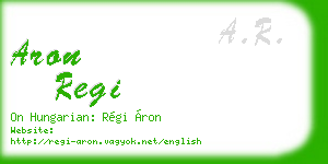 aron regi business card