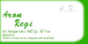 aron regi business card